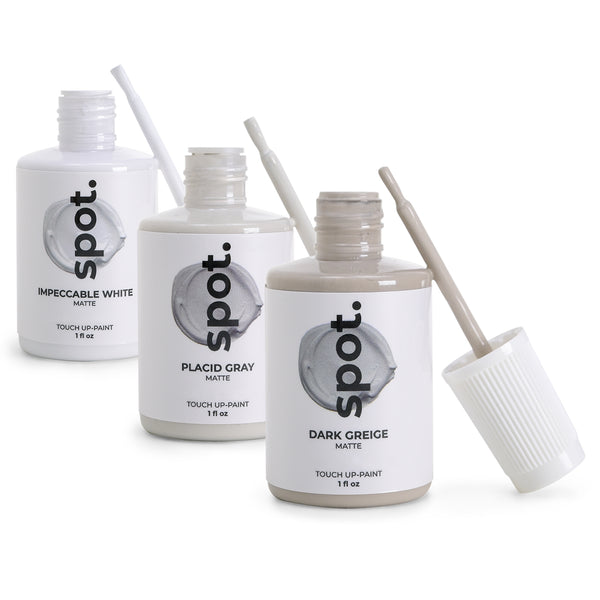 spot. Touch Up-Paint, Matte Finish, for Cabinets, Walls, Windows, Doors, and Furniture, 3 Color Kit Matches 90% of Surfaces