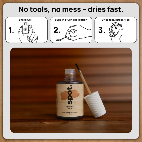 Spot Wood Touch-Up Paint Kit – 4 Brush-On Bottles | Mix & Match for Custom Wood Color Repair