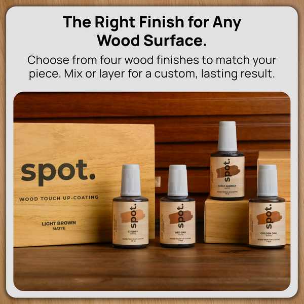 Spot Wood Touch-Up Paint Kit – 4 Brush-On Bottles | Mix & Match for Custom Wood Color Repair