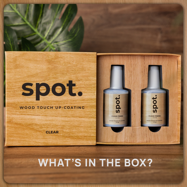 Spot Wood Finish Repair – Clear Coat 2-Pack (Gloss + Matte) | Step 2 Sealer for Scratch Repairs | Use with Spot Touch-Up Paint for Matching Sheen
