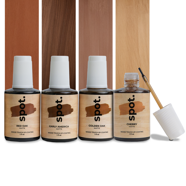 Spot Wood Touch-Up Paint Kit – 4 Brush-On Bottles | Mix & Match for Custom Wood Color Repair