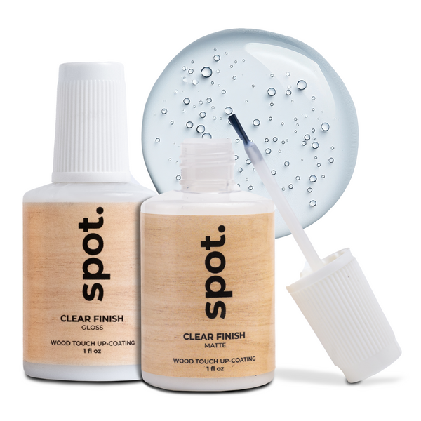 Spot Wood Finish Repair – Clear Coat 2-Pack (Gloss + Matte) | Step 2 Sealer for Scratch Repairs | Use with Spot Touch-Up Paint for Matching Sheen