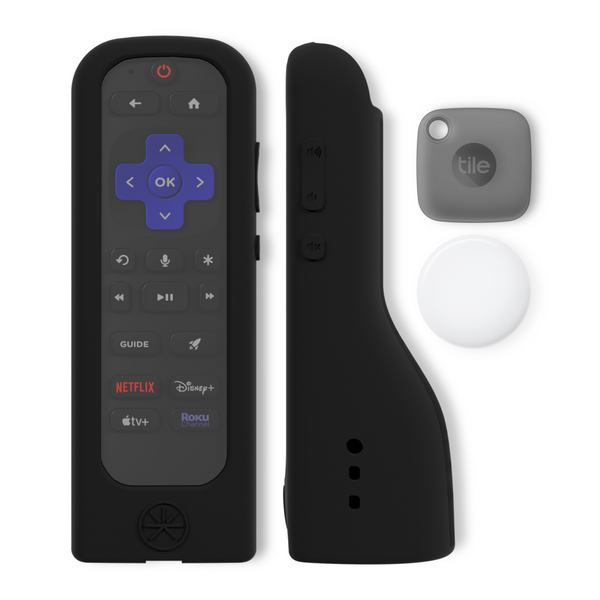 GripStand™ Roku Voice Remote Case: Stands Upright, Improves Grip and Feel, AirTag and Tile Mate Compatible. Fits Roku Express 4K, Streaming Stick 4K, Stream Bar, Stream Bar SE, by 73&Sunny.