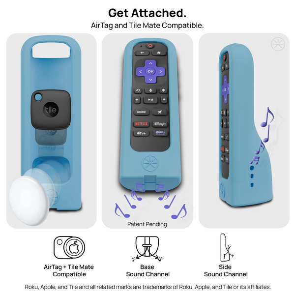 GripStand™ Roku Express Remote Case: Stands Upright, Improves Grip and Feel, AirTag and Tile Mate Compatible. Fits Roku Express and Players Remote. Does NOT Fit Express 4K, 2 Pack by 73&Sunny.